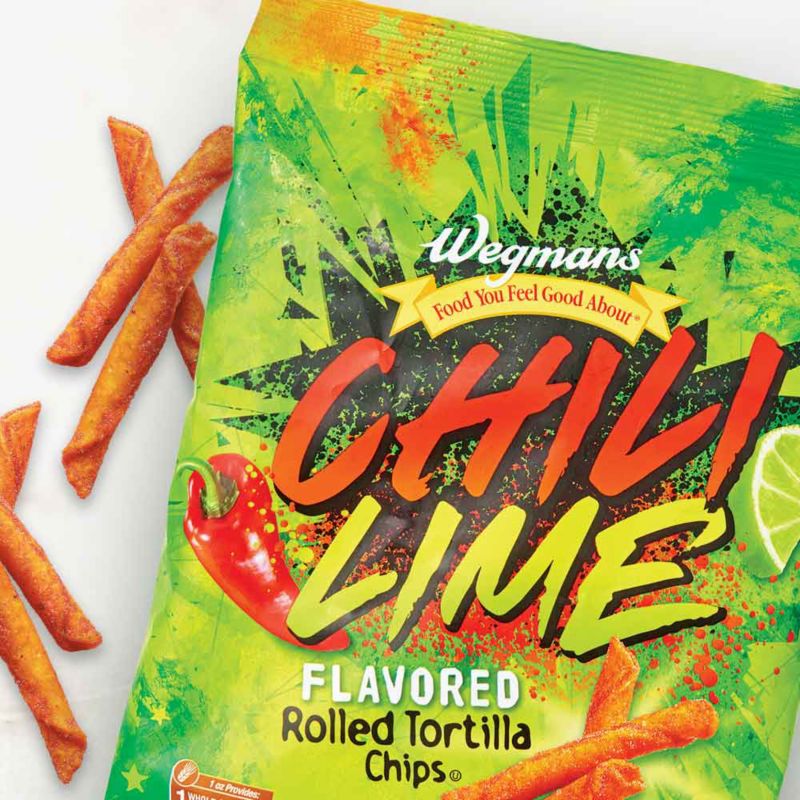 New! Chili Lime Flavored Rolled Tortilla Chips