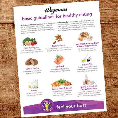 Wegmans basic guidelines for healthy eating