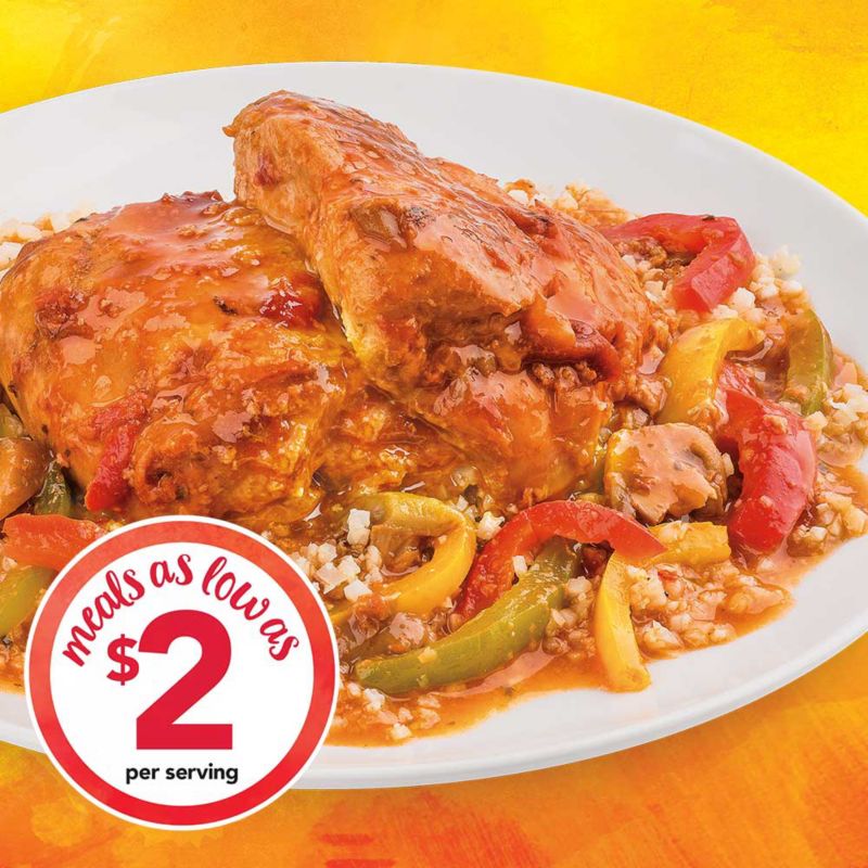 Flavorful Meals as Low as $2 per Serving