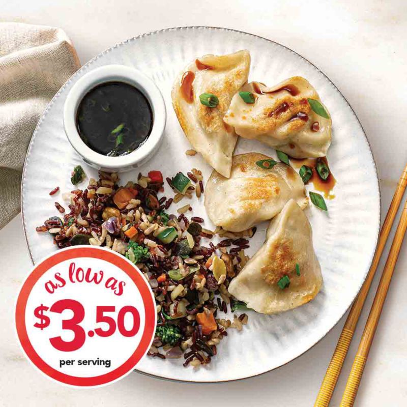 Organic Chicken Dumplings & Happy Rice