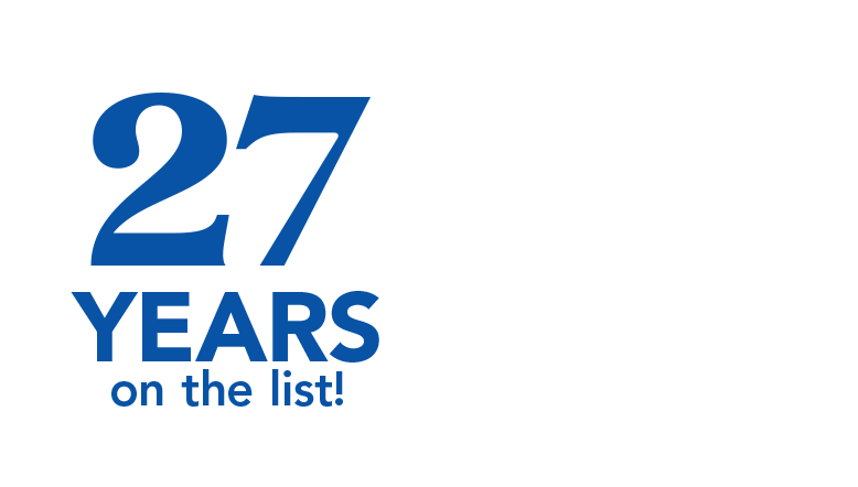 27 years on the Fortune 100 Best Companies to Work For® list