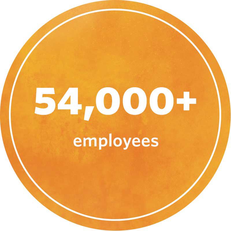 Over fifty two thousand employees