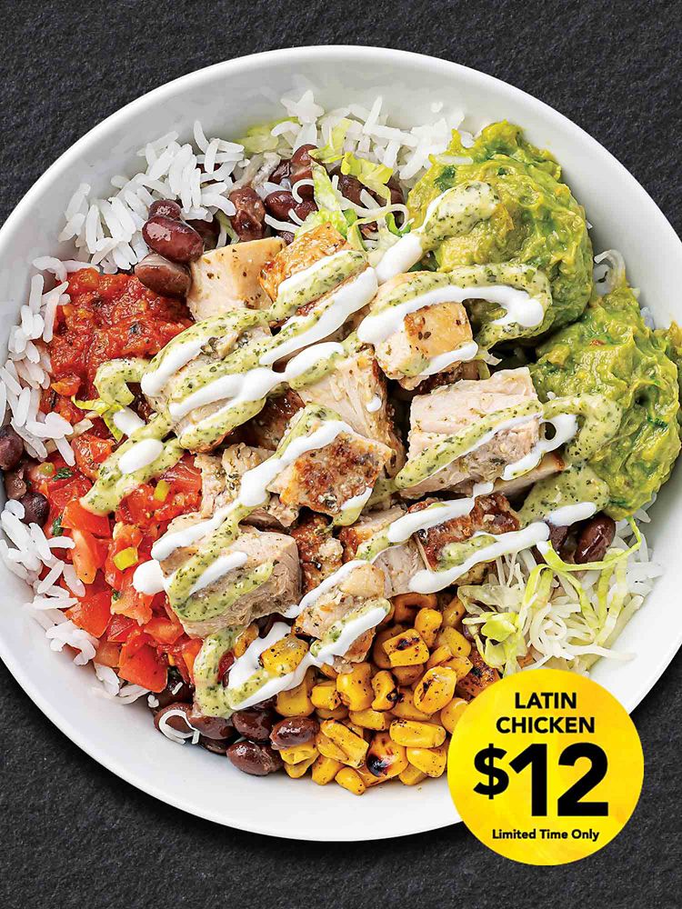 Hot Made-to-Order Latin Chicken Bowl