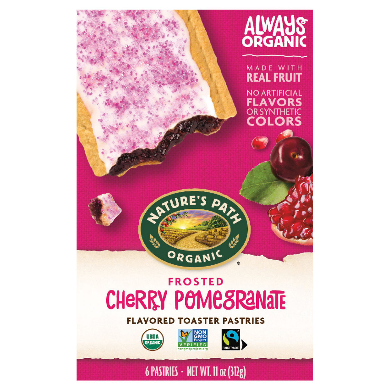 Nature's Path Organic Toaster Pastries, Frosted, Wildberry Acai