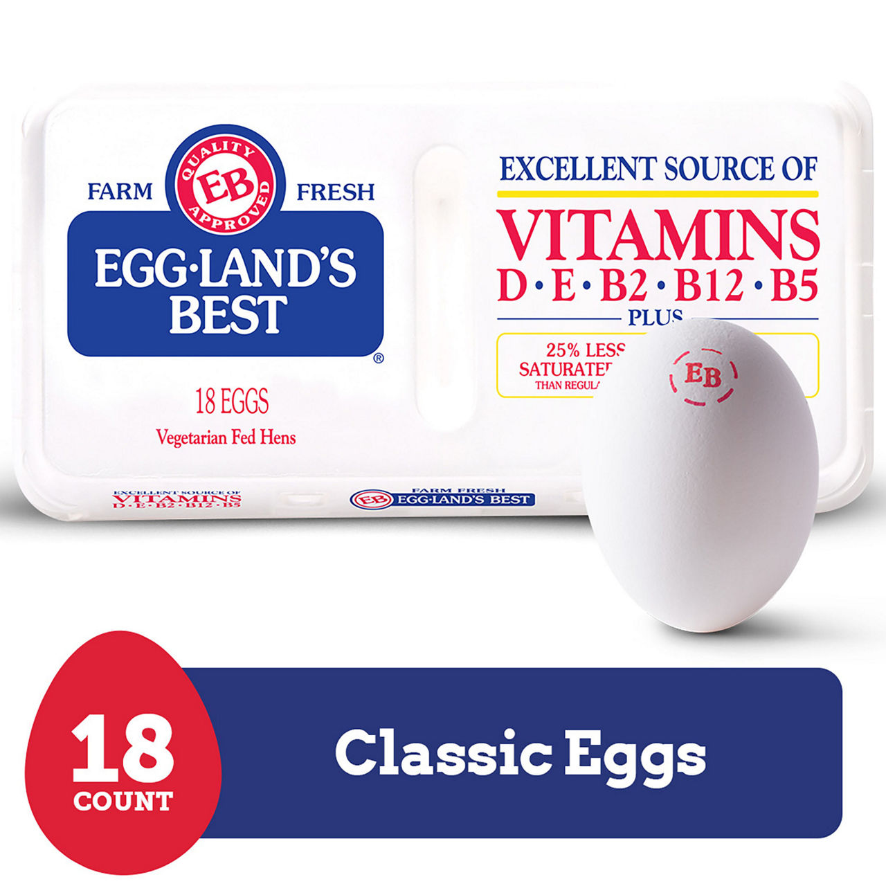 eggさま専用 Eggland's Best Classic Large White Eggs, 18 count | Wegmans