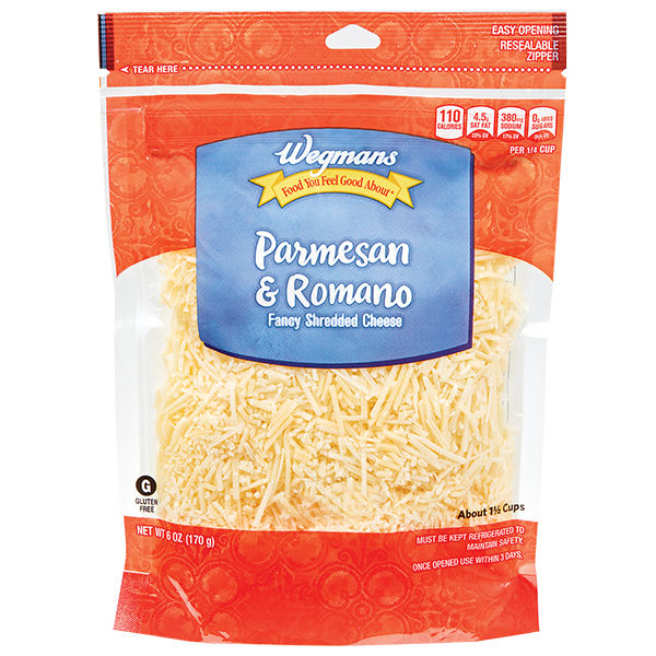 Wegmans Parmesan & Romano Fancy Shredded Cheese | Wegmans