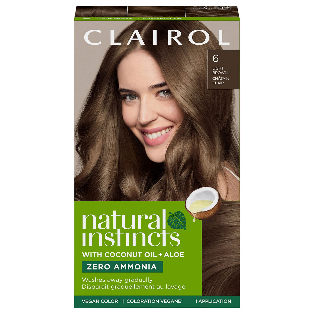 BRUNT トライベーション　タンカラー Clairol Natural Instincts 6 Light Brown Zero Ammonia Vegan Hair