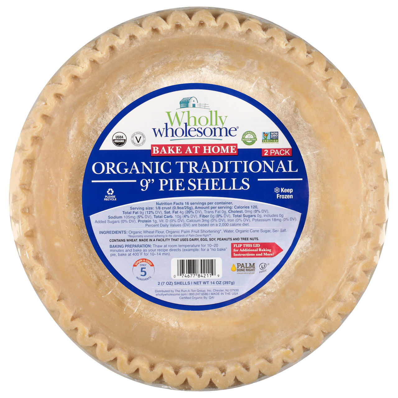 Wholly Wholesome Organic Traditional 9 Inch Pie Shells | Wegmans