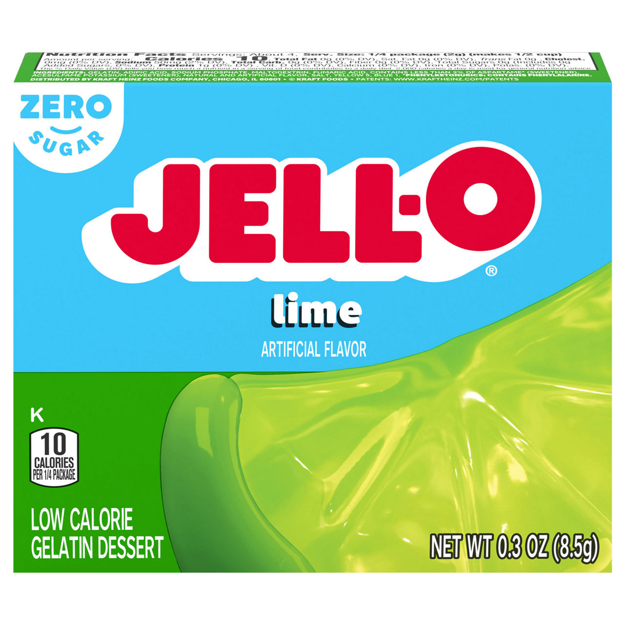 Jell-O Low Calorie Zero Sugar Lime Gelatin Dessert | Wegmans