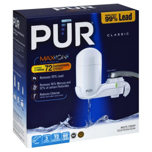 Pur Maxion Faucet Filtration System, Classic, White Finish