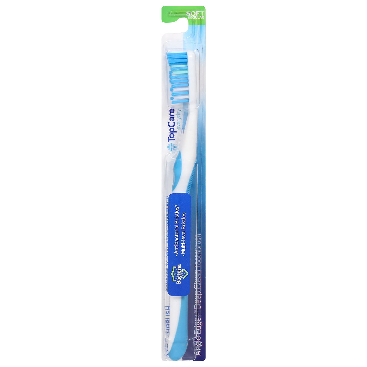 TopCare Everyday Toothbrush, Angle Edge+ Deep Clean, Soft, Regular