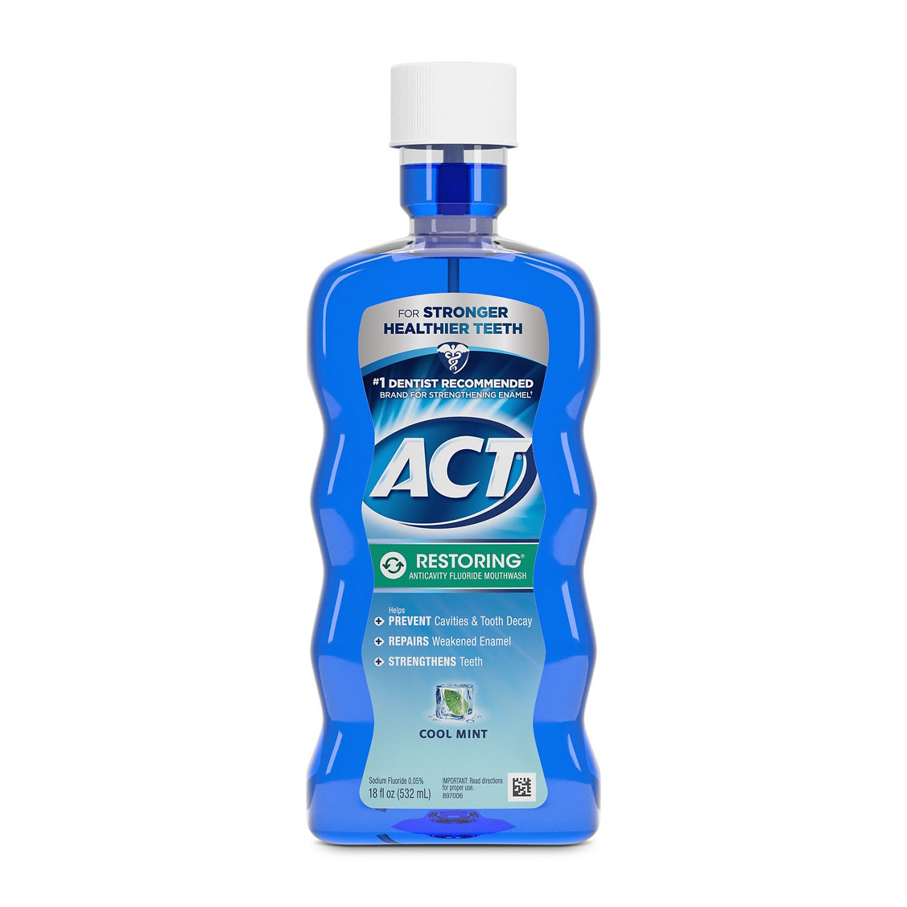 ACT Anticavity Fluoride Mouthwash, Triple Action, Mint | Wegmans