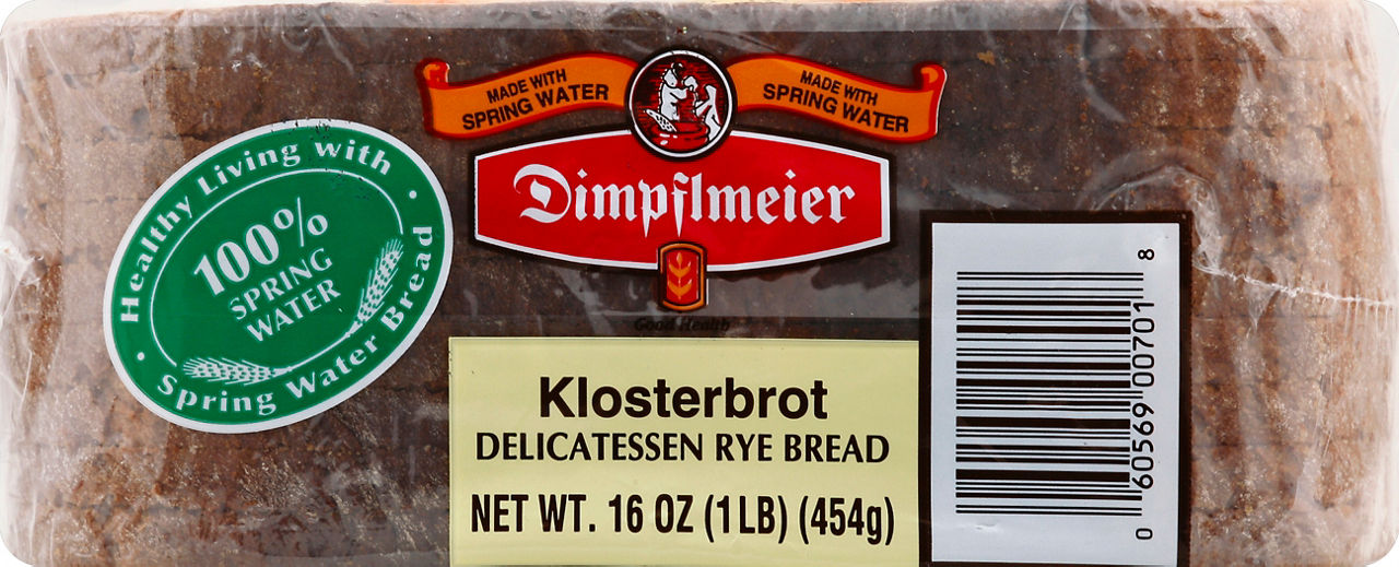 Dimpflmeier Bread, Delicatessen Rye, Klosterbrot | Wegmans