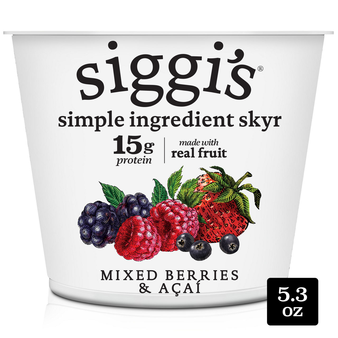 Siggi's Fat Free Mixed Berries & Acai Yogurt | Wegmans