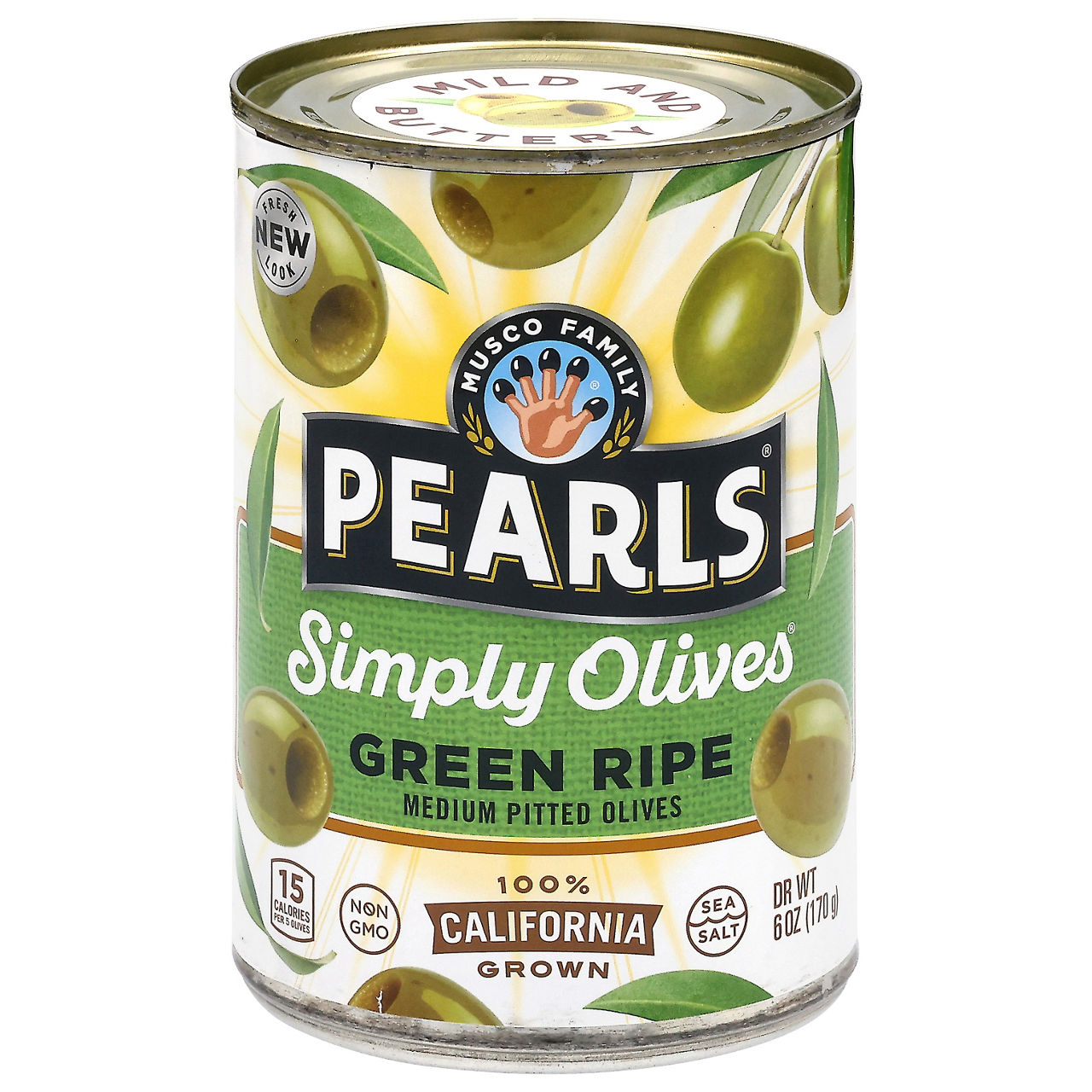 Pearls Simply Olives Green Ripe Pitted Medium Olives | Wegmans