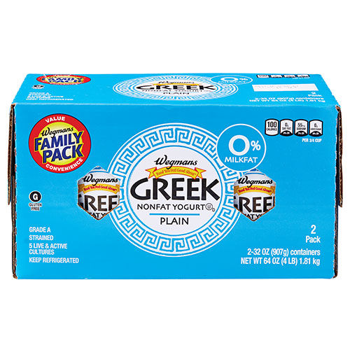 Wegmans 0% Greek Plain Nonfat Yogurt, FAMILY PACK | Wegmans
