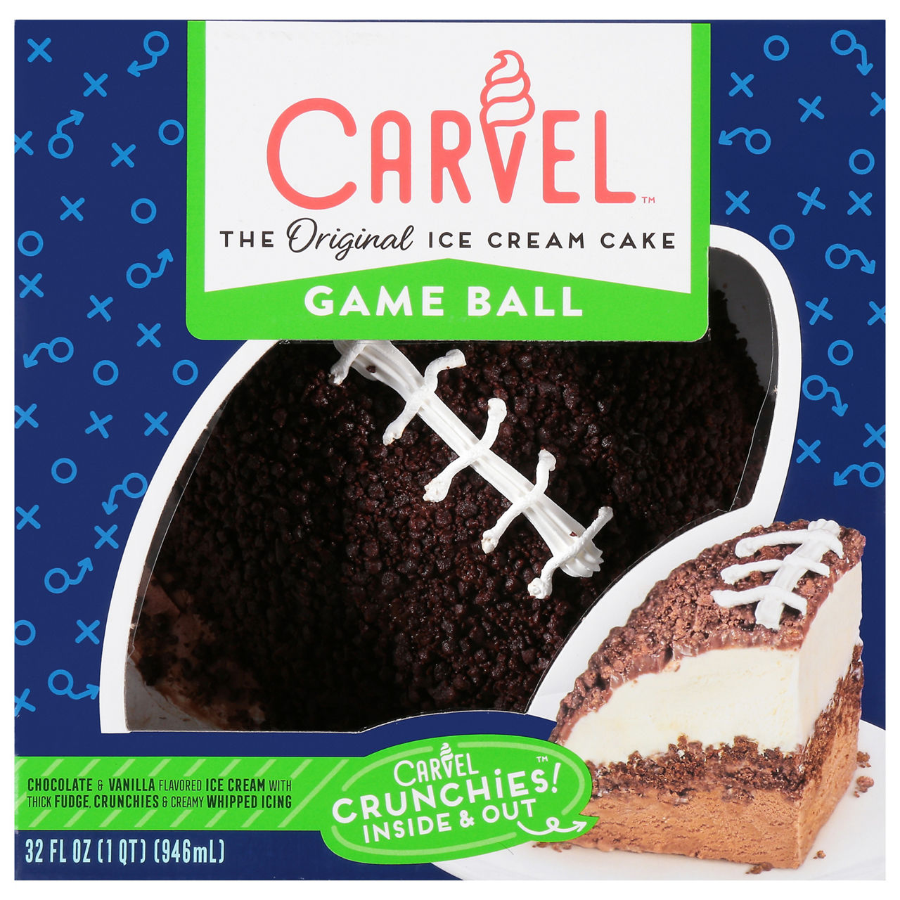 Carvel Game Ball Chocolate & Vanilla Ice Cream Cake | Wegmans