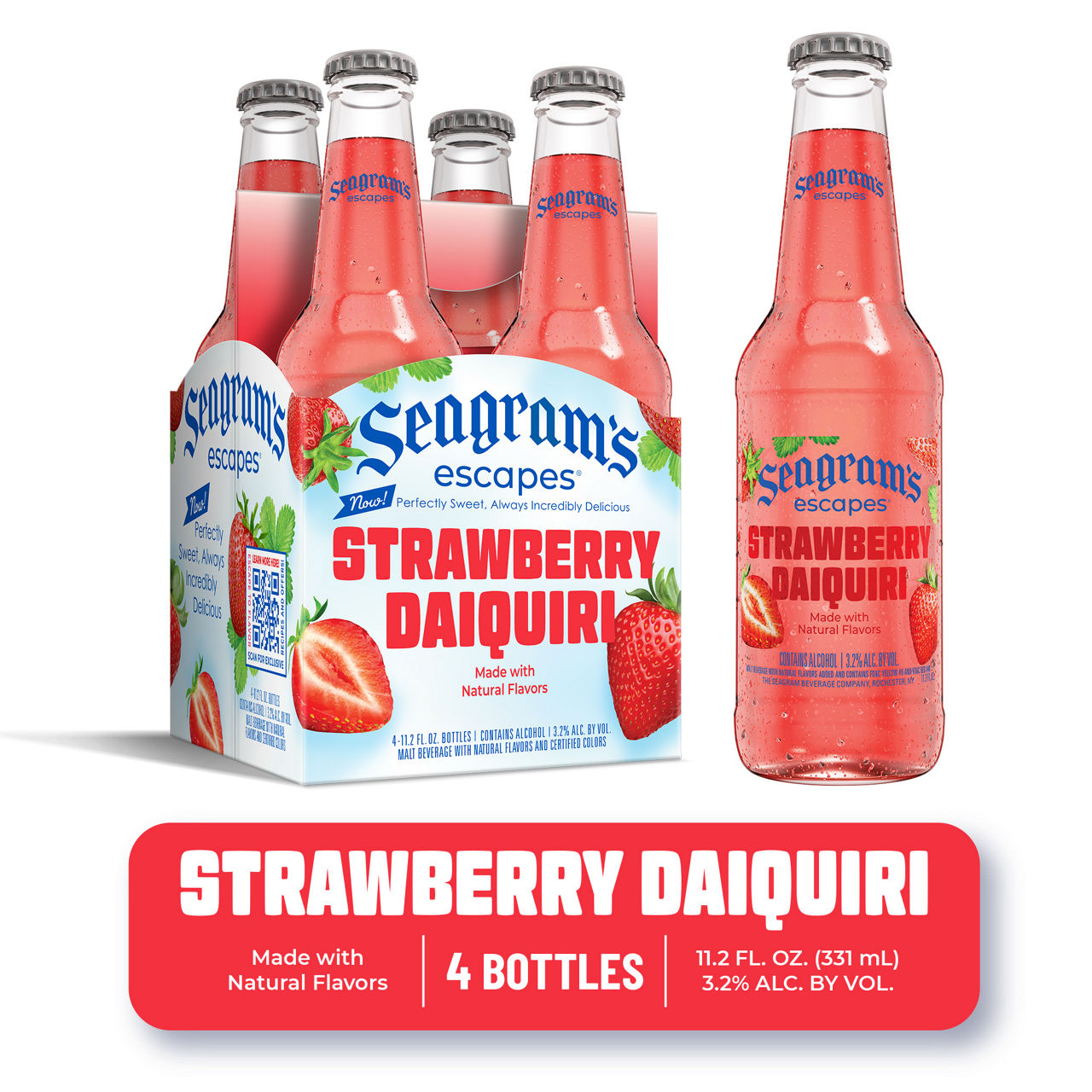 Seagram's Escapes Peach Bellini Wine Coolers 4/11.2 oz bottles