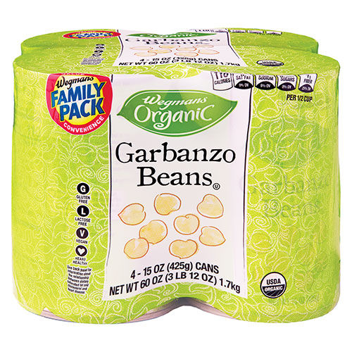 Wegmans Organic Garbanzo Beans, 4ct FAMILY PACK | Wegmans