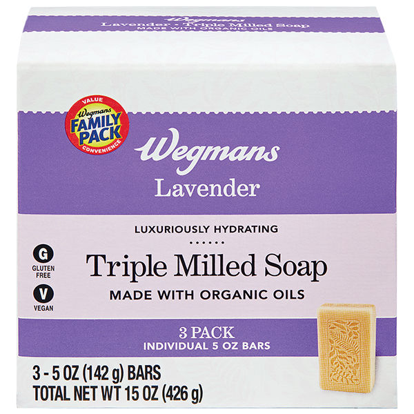 Wegmans Lavender Triple Milled Soap, 3 Pack, FAMILY PACK | Wegmans