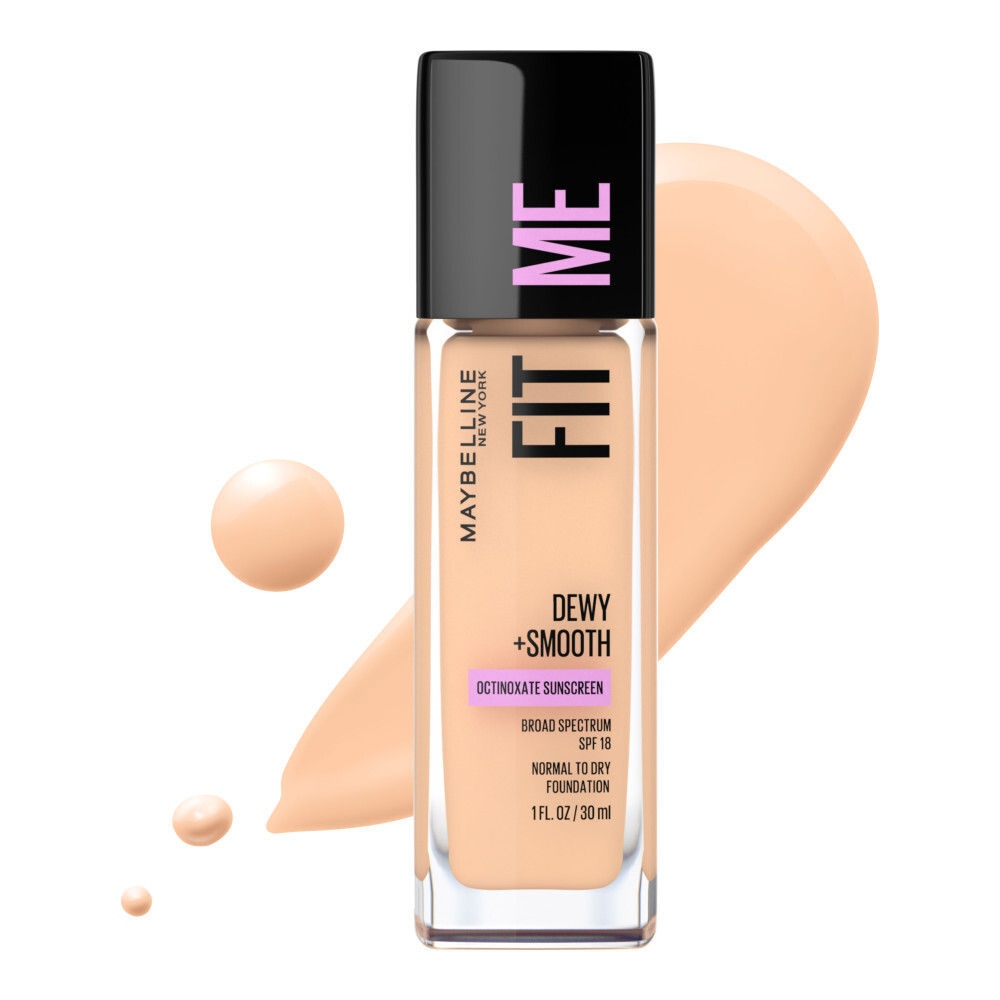 Maybelline Fit Me Dewy + Smooth Liquid Foundation Makeup with SPF