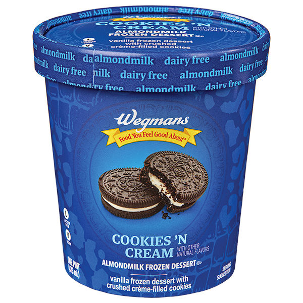 Wegmans Cookies & Cream Plant-Based Almondmilk Frozen Dessert