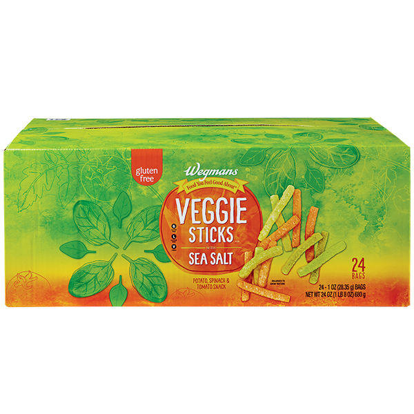 Wegmans Veggie Sticks with Sea Salt, 24 Pack | Wegmans