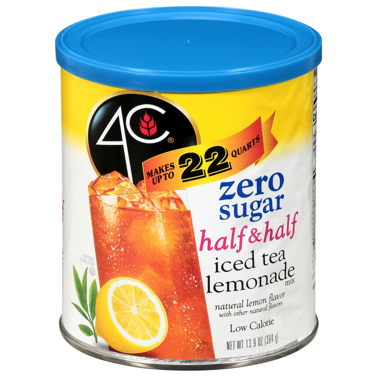 4C Zero Sugar Half & Half Natural Lemon Flavor Iced Tea Lemonade
