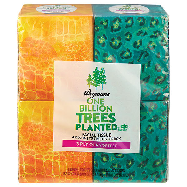 Wegmans Facial Tissues, 4 Cubes | Wegmans
