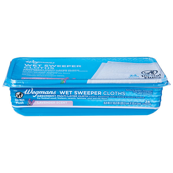 Wegmans Wet Sweeper Cloths, Lavender Scent | Wegmans