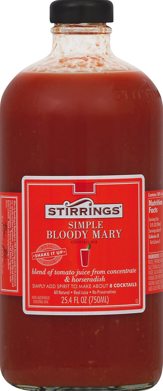 Stirrings Cocktail Mix, Non-Alcoholic, Simple Bloody Mary | Wegmans