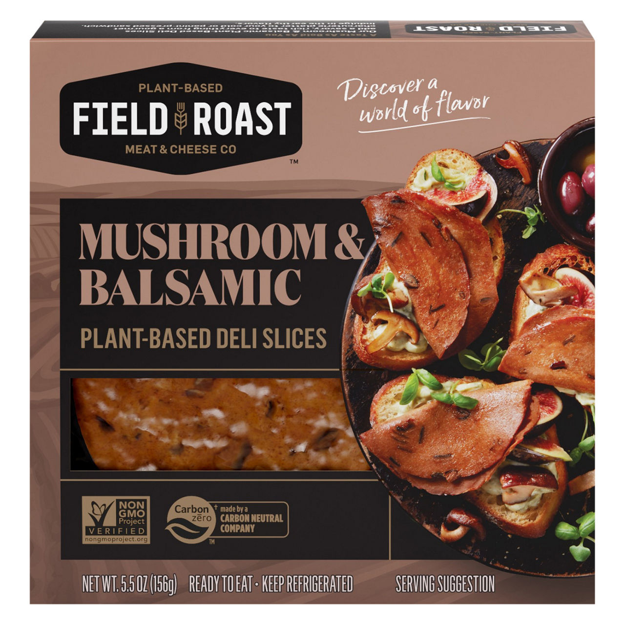 【きのこのこ 】ENZYME RAW FOOD Virega 50包セット Field Roast Deli Slices, Mushroom & Balsamic, Plant-Based | Wegmans