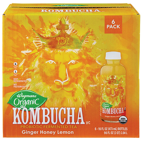Wegmans Organic Raspberry Lemon Ginger Kombucha | Wegmans