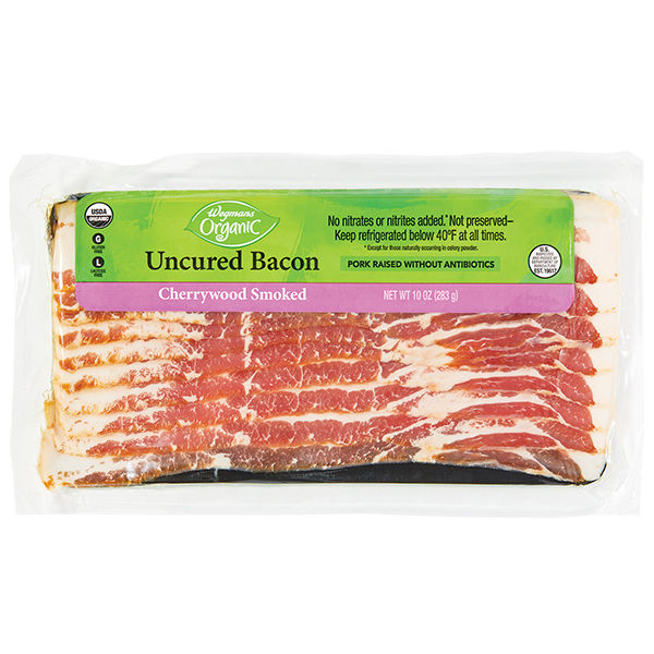 Wegmans Organic Cherrywood Smoked Uncured Bacon, Raised without