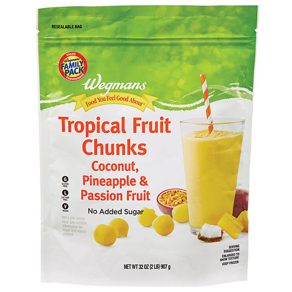 Wegmans Frozen Tropical Fruit Chunks, Strawberry, Guava