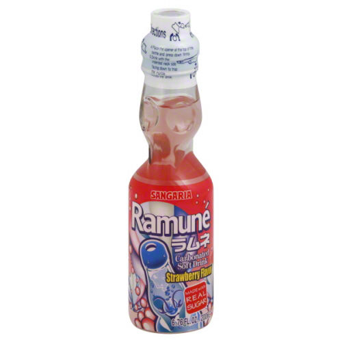 Sangaria Soft Drink, Carbonated, Ramune, Strawberry Flavor | Wegmans