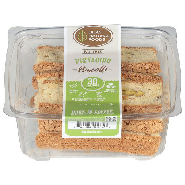 Dijas Natural Foods Biscotti, Fat Free, Pistachio | Wegmans