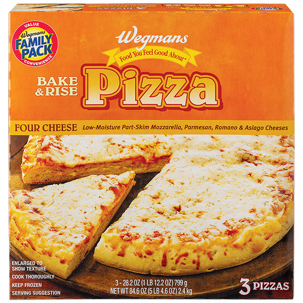 Wegmans Bake & Rise Four Cheese Pizza, 3 Pack, FAMILY PACK | Wegmans