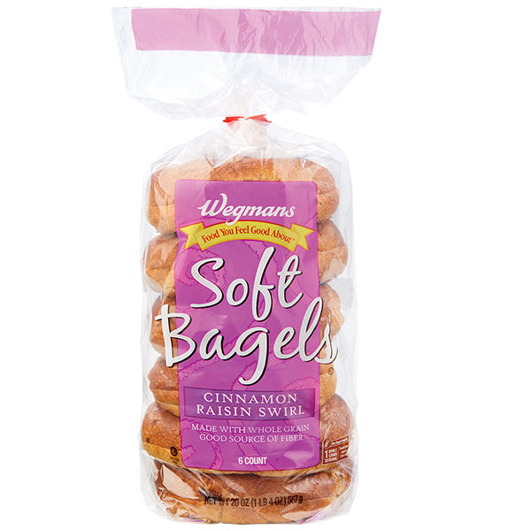 Wegmans Cinnamon Raisin Soft Bagel-Packaged | Wegmans