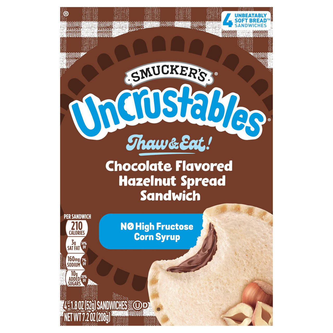 Smucker's Uncrustables Sandwich, Chocolate Flavored Hazelnut