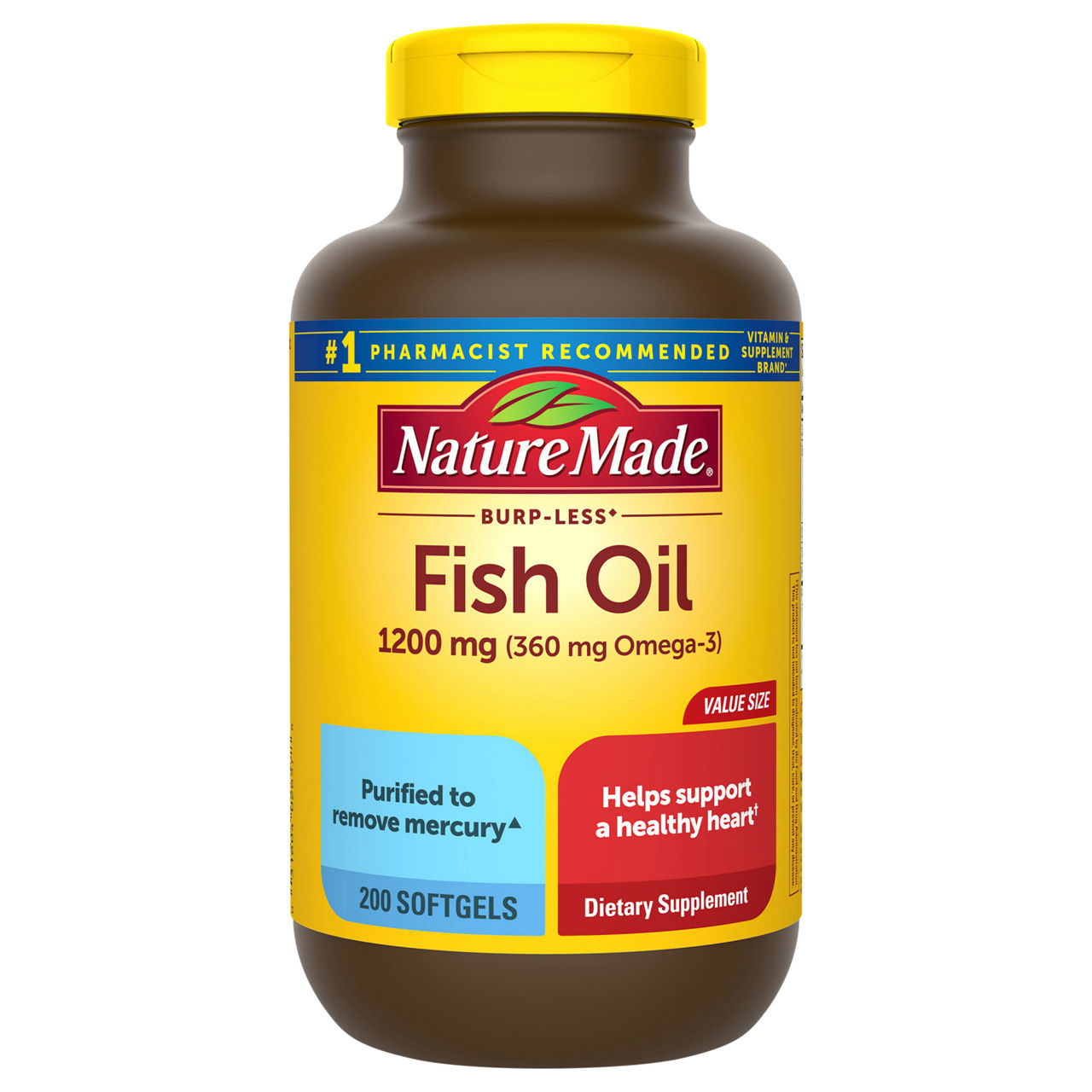 aromatic fish pol Nature Made Fish Oil, 1200 mg, Value Size, Softgels