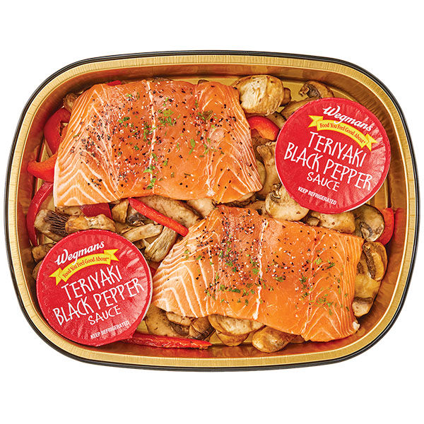 Wegmans Gold Pan Teriyaki Black Pepper Salmon, 2 Pack, Ready to