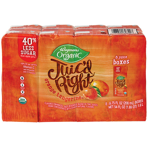 Wegmans Organic Juic'd Right Orange Tangerine Juice, 8 Pack | Wegmans