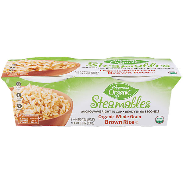 Wegmans Organic Whole Grain Brown Rice Cups - 2 Pack | Wegmans