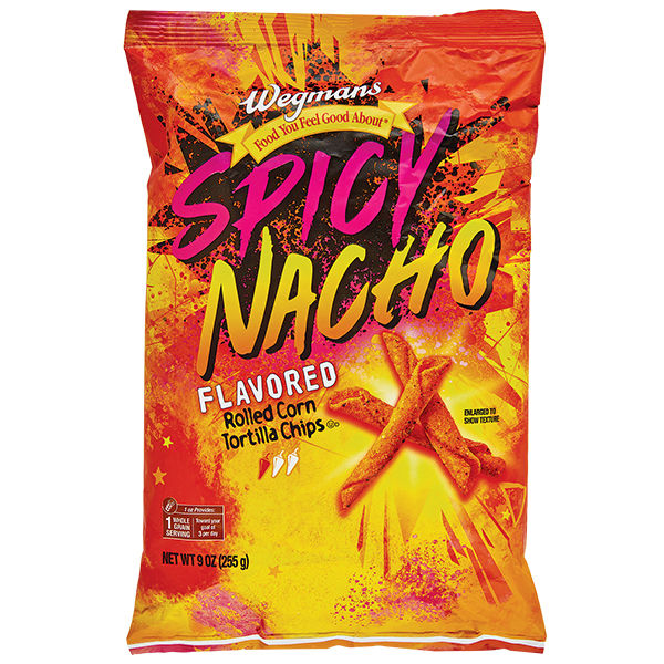 Wegmans Spicy Nacho Flavored Rolled Corn Tortilla Chips | Wegmans