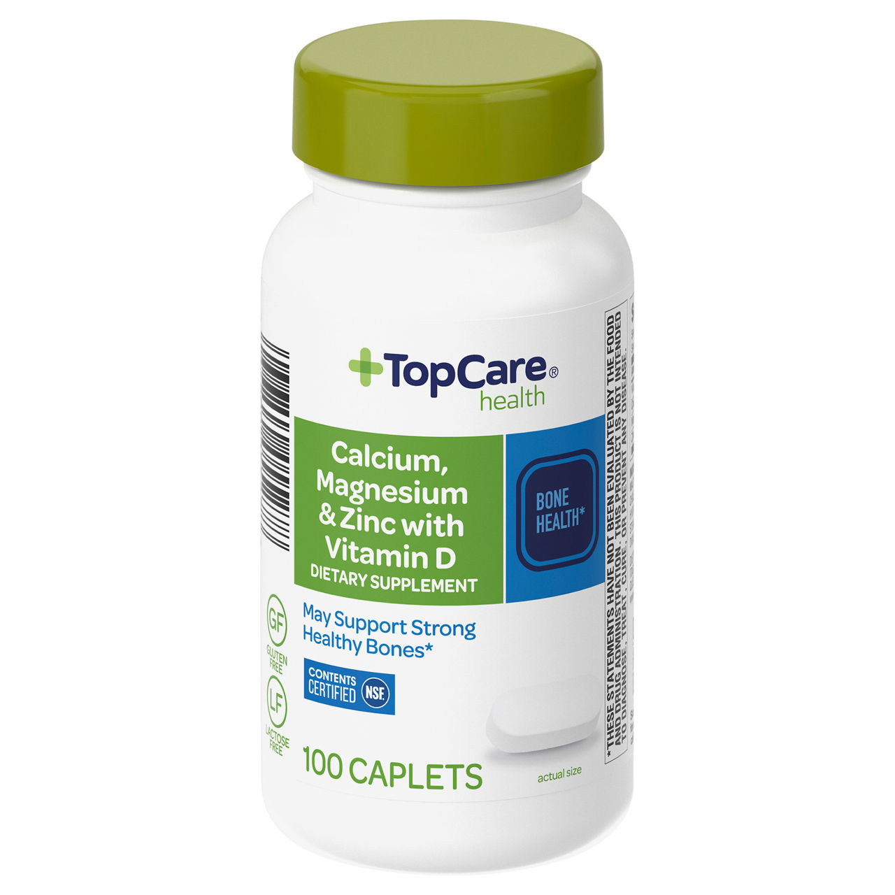 TopCare Health Caplets Calcium Magnesium & Zinc with Vitamin