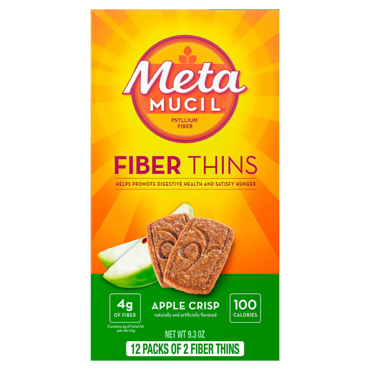 Metamucil Fiber Thins, Daily Fiber Snack, Apple Crisp | Wegmans
