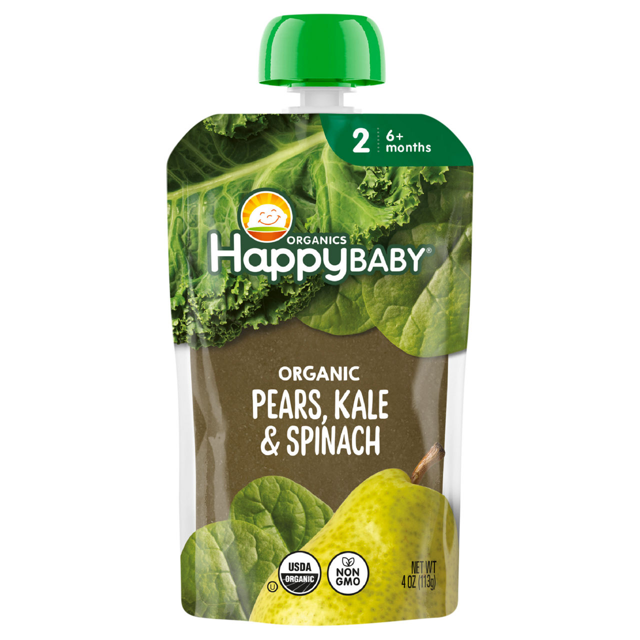 Happy Baby Organics Clearly Crafted Stage 2 Green Beans, Spinach