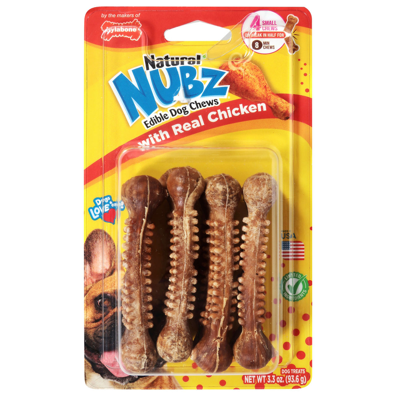 Nylabone Natural Nubz Dog Treats, with Real Chicken, Edible | Wegmans