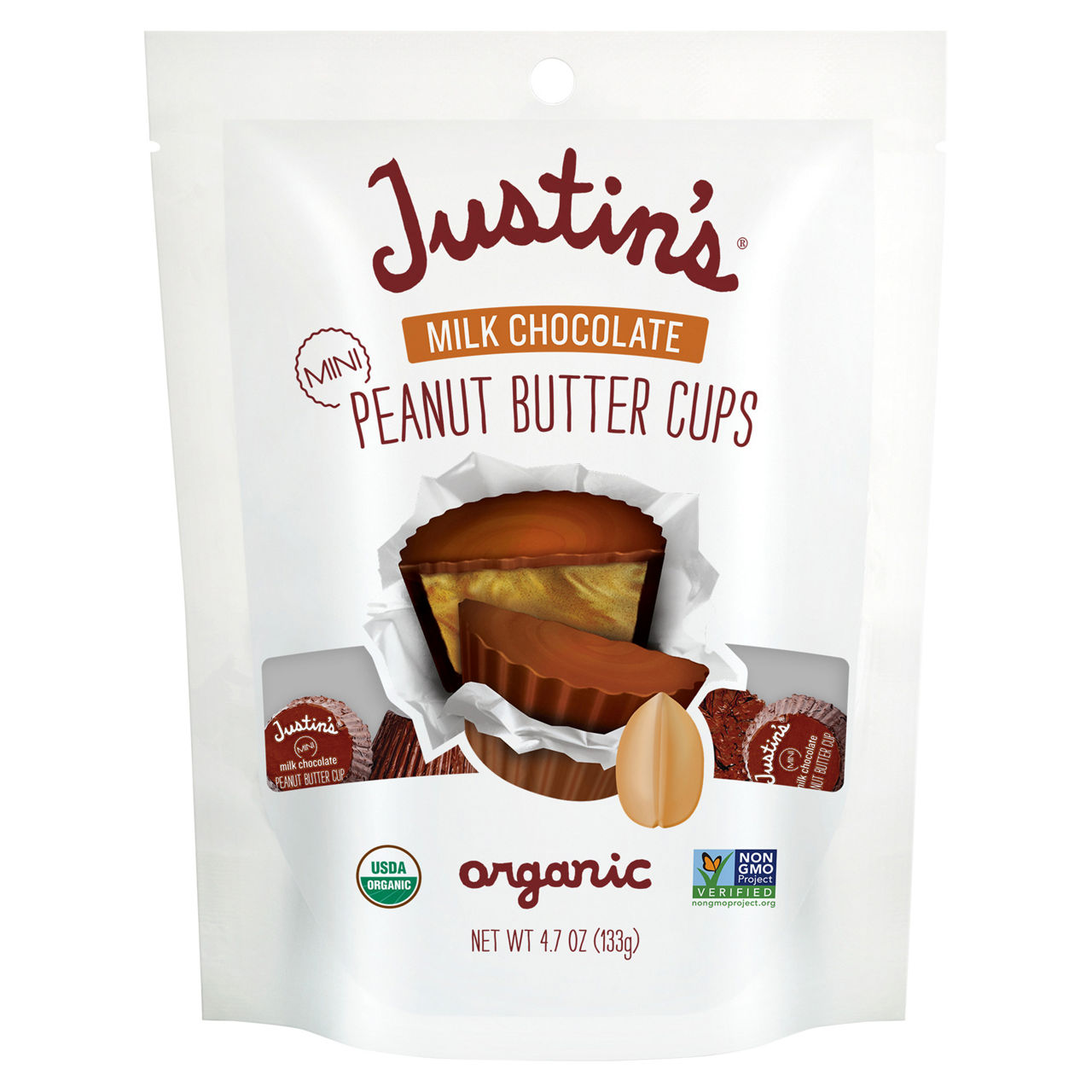 Justin's Organic Mini Dark Chocolate Peanut Butter Cups Bag | Wegmans